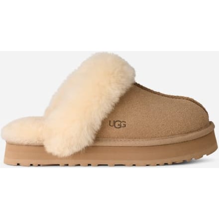 UGG® Disquette for Kids in Tan, Size 3, Suede/Polyester/Wool