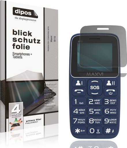 dipos – Matte Privacy Screenprotector geschikt voor Maxvi B110 | Anti-Spy Beschermfolie
