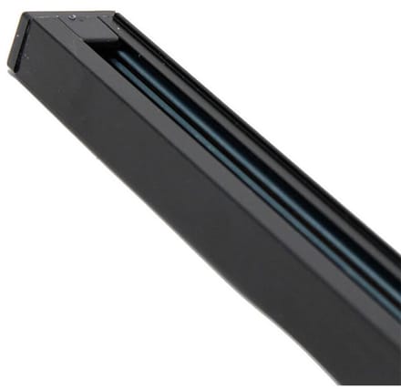 Spanningsrail - 1 Fase - Opbouw - Aluminium - Zwart - 1 Meter
