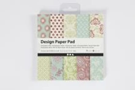Design papierblok, vel 15,2x15,2 cm, 120 gr, mint groen, paars, 50 vel