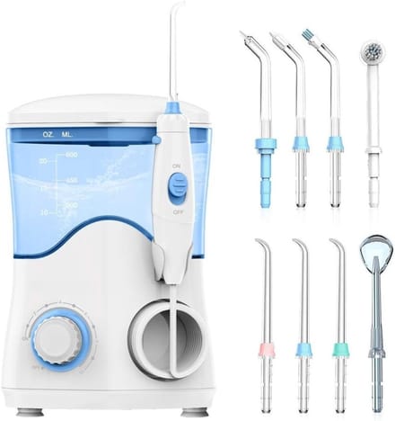 QIN® Monddouche - Waterflosser - Monddouche Waterflosser - Wit - ‎13cm x 10cm x 20cm