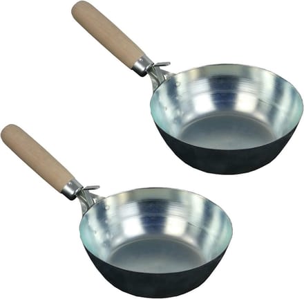 Gipspan set - Mortelpan - Bouwmaterialen mengen - Verzinkt en conisch ontwerp - 2 stuks ø170mm - Metaal