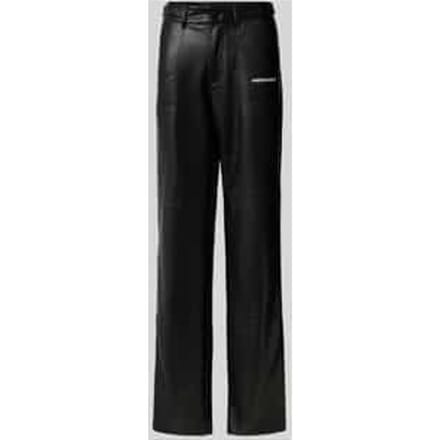 Stoffen broek met labelprint, model 'LISTON'