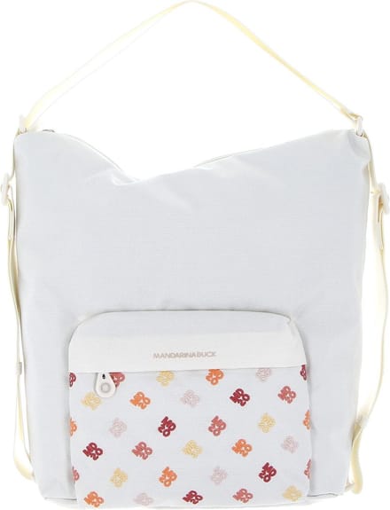 MANDARINA DUCK Rugzak Schoudertas MD20 Blossom Hobo / Backpack Optical White Crème