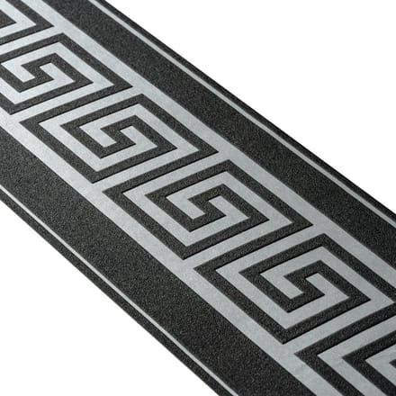 GRIEKSE SLEUTEL BEHANGRAND | Zelfklevend - zwart zilver - A.S. Création Only Borders 11