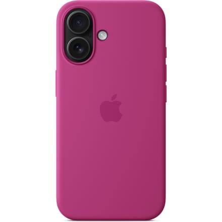 Apple Silicone Backcover MagSafe voor de Apple iPhone 16 - Fuchsia