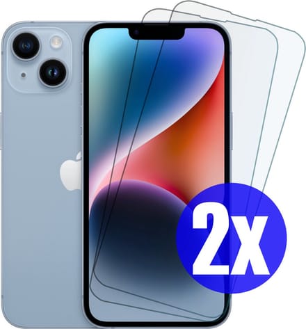 Screenprotector geschikt voor iPhone 14 - Gehard Glas - Tempered Glass Armor Screen Cover - 2 Stuks