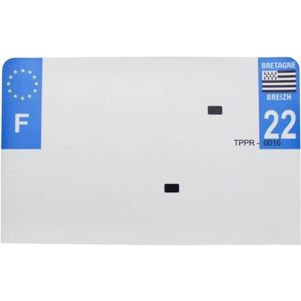 Blanco PVC nummerplaatstrip Top Plaq 22