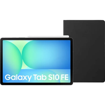 Samsung Galaxy Tab S10 FE 10,9 inch 128GB Wifi Grijs + BlueBuilt Book Case Zwart
