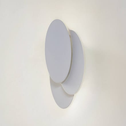 Lindby LED wandlamp Kolme, wit, kunststof, 28 cm