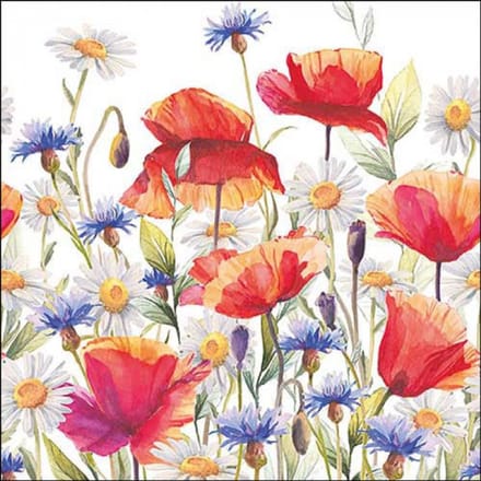 Ambiente - Lunch servetten - Poppies and cornflowers