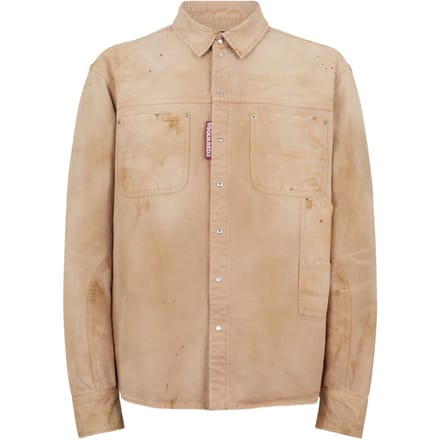Dsquared2 beige shirt man vervaagd effect
