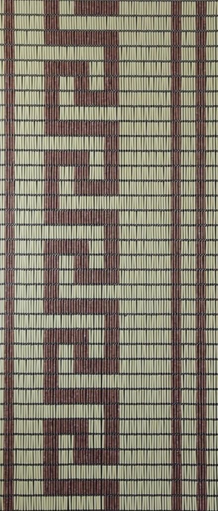 Sun-arts Vliegengordijn Grieks Hulzen 232 X 100 Cm Pvc Crème/bruin