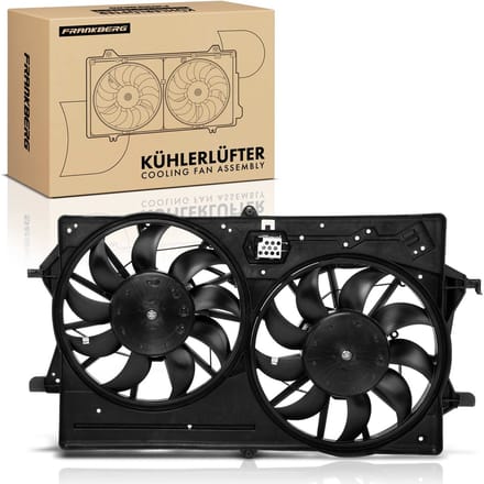 Frankberg 1x Motorradiator dubbelventilator