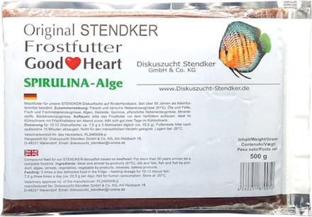 Stendker Good Heart Spirulina | diepvries discusvoer | 2 maten 500 Gram Plak