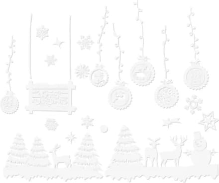 Ruhhy Kerst Raamstickers Set - Feestelijke Decoratie voor Ramen en Spiegels