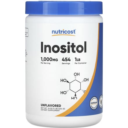 Nutricost, Inositol, Ongezoet, 1.000 mg, 16 oz (454 gr)
