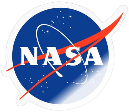 NASA klassiek logo Sticker Maat S (max. 10 x 10cm)