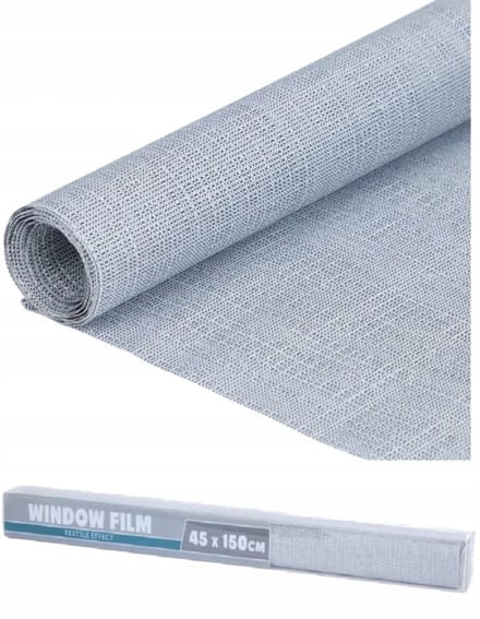 Raamfolie Statisch Hechtend - Textiel Effect - 45 x 150 cm - Privacy en Sfeer