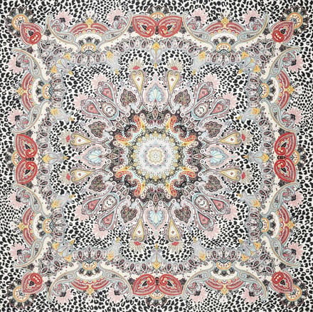 ROECKL sjaal Animal Paisley Scarf Multi Mulberry kleurrijke