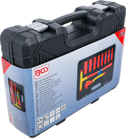 BGS VDE-dopsleutelset - aandrijving 1/2 - SW 10 - 24 mm - 11 delig
