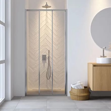 Sealskin - Douche Schuifdeur Hooked 85 X 200cm - Chroom Profiel - 6 Mm Helder Glas