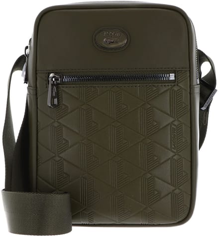 LACOSTE Schoudertas Nomogramme Vertical Camera Bag Ivy Green Olijfgroen