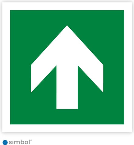 Simbol® - Sticker Pijl Recht 90 graden - Formaat 30 x 30 cm.