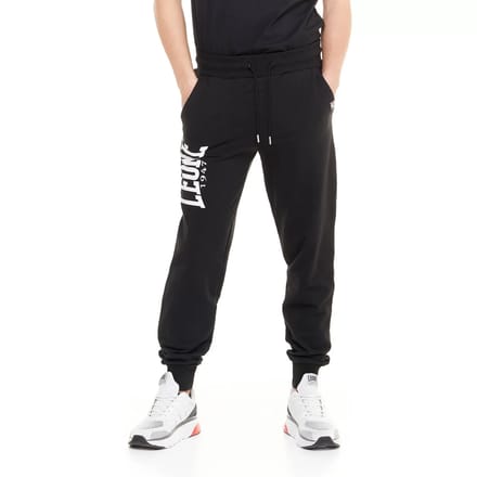 Leone Big Logo Jogginghose Black/White-3XL