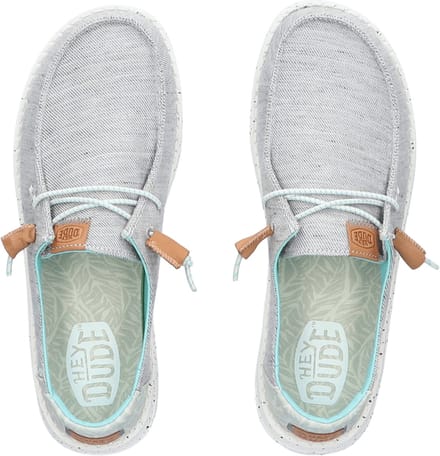 HEYDUDE - Wendy Heathered Slub Tropical Dames Instappers Grey - Maat 36
