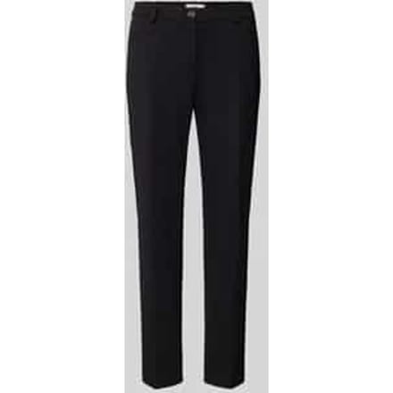 Broek met elastische band en persplooien, model 'MARON'