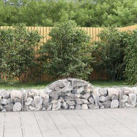 vidaXL - Schanskorven - 30 - st - gewelfd - 200x50x40/60 - cm - ijzer