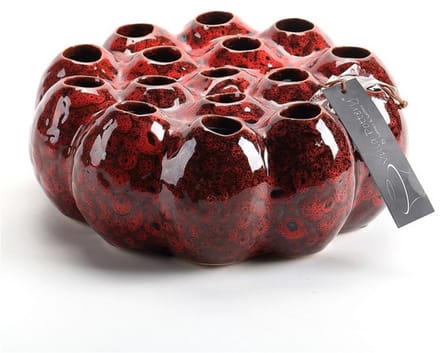 Villa Pottery - Vaas 'Aruba' (Rood, Versie B)
