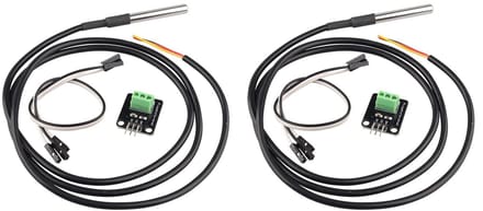 Dailygoods - Dailygoody - Temperatuur Sensor Module Kit - Waterproof voor Arduino - Raspberry Pi - Elektronische componenten - Geschikt voor hobbyprojecten - 2 Stuks
