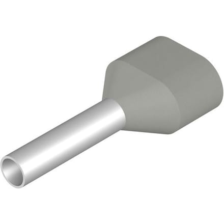 Weidmüller 9037410000 Dubbele adereindhulzen 0.75 mm² Deels geïsoleerd Grijs 500 stuk(s)