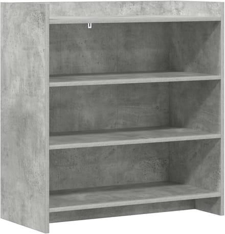 vidaXL - Dressoir - Betongrijs - 75 - x - 36 - x - 80 - cm - Bewerkt - hout