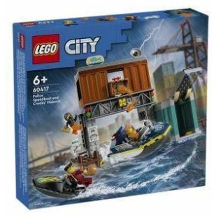 LEGO 60417 Politiespeedboot en boevenschuilplaats Bouwsets