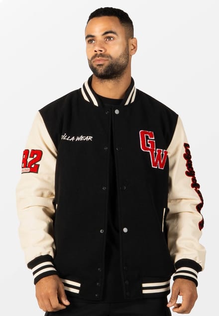 Gorilla Wear Saint Louis Varsity Jacket - Zwart - L