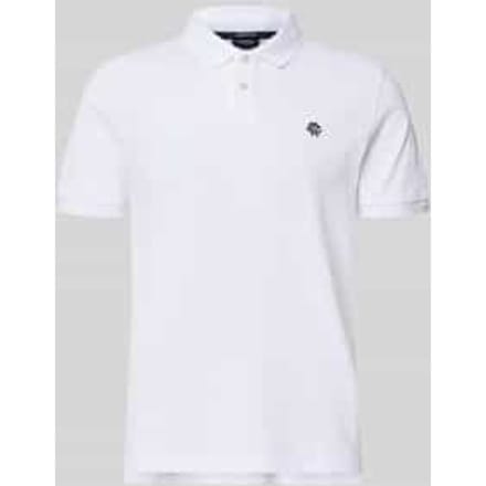 regular fit poloshirt met labelstitching