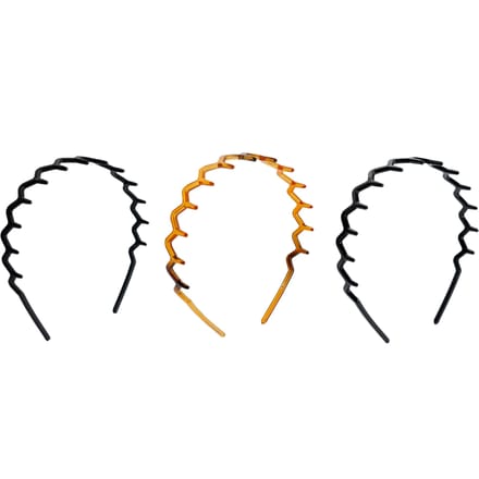 brushworks Zig Zag Headband 3 st