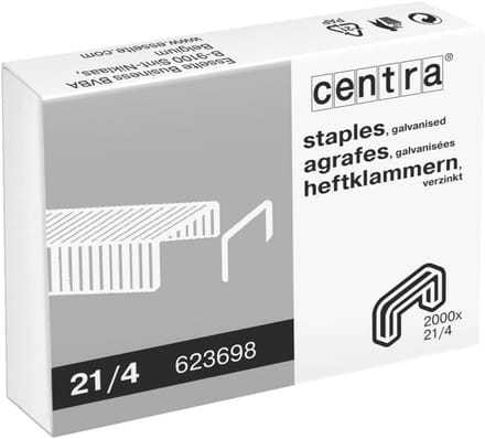 Nietjes 21/4mm Gegalvaniseerd – Doos van 2000 – Geschikt voor Compacte Nietmachines – 10 Vel