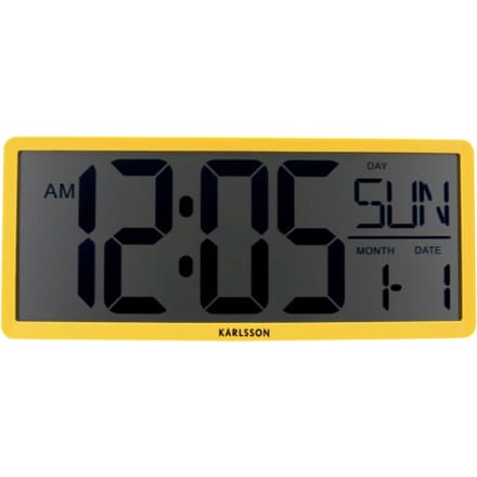 Karlsson wand/tafelklok retro lcd helder