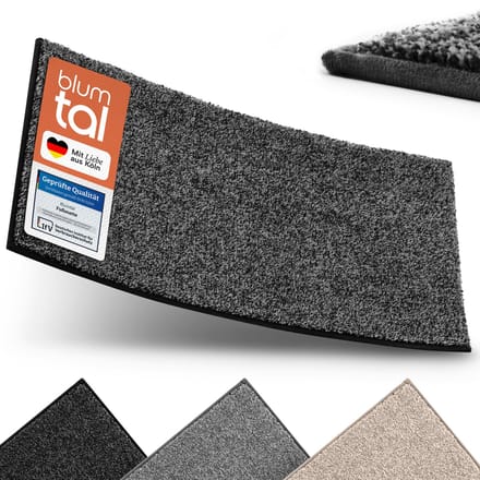 Blumtal Deurmat Thora - Schoonloopmat Microvezel - Antislip 86x150 cm - Antraciet