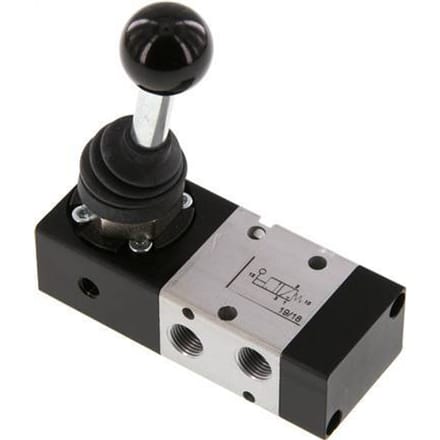 3/2 G1/8'' Handbediend Ventiel -0.95-10bar/-13.2-140psi