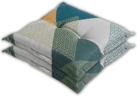 Madison - Zitkussen - Universeel - 2 stk. - 50x50 cm - Triangle Green - Hocker - Groen