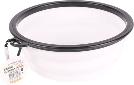 Benson Hondenvoerbak - Kattenvoerbak - Ø 19 cm - Opvouwbaar - Wit