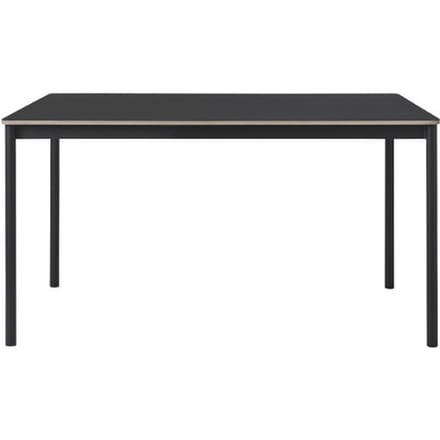 Muuto - Base tafel - zwart linoleum - zwart - multiplexrand - S