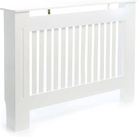 Radiatorombouw - Radiatorbekleding Verwarmingkast - Interieur Verfraaien - Lamelontwerp MDF - 112 x 19 x 82 cm - Wit