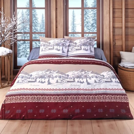 Dekbedovertrek Flanel - Winter - 240 x 220 cm - Kerst - Adare Cava