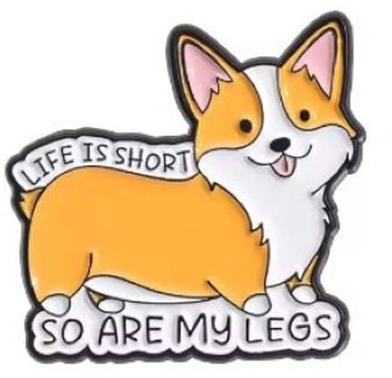 Pin Broche - enamel pin - kledingspeld - Short corgi
